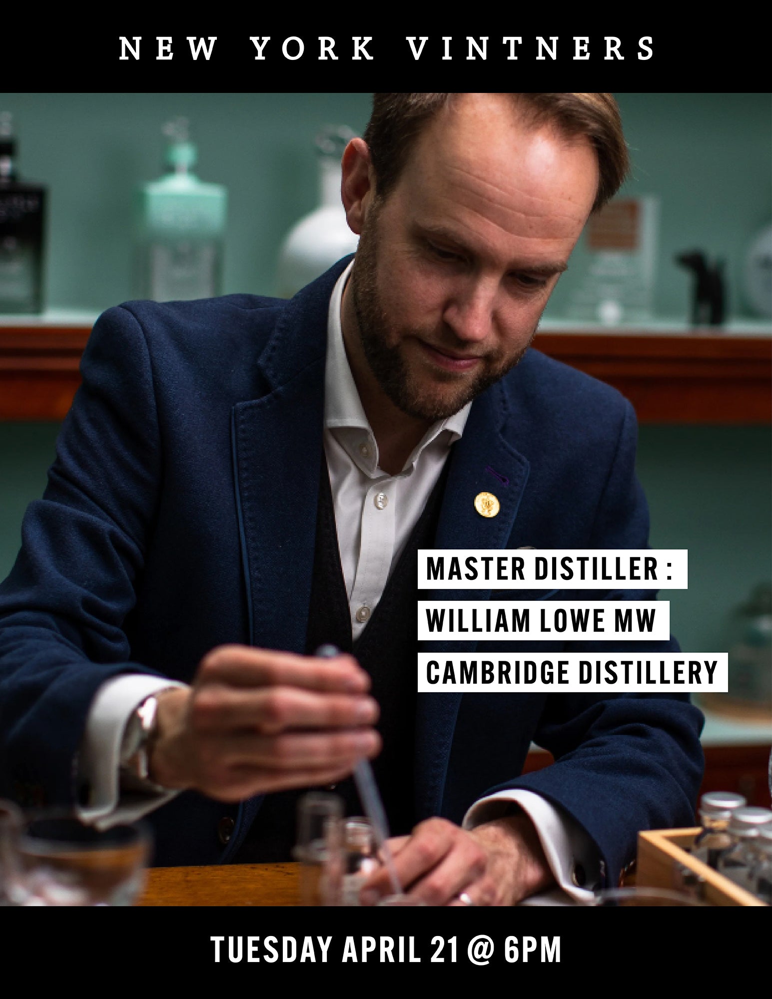 MASTER DISTILLER : WILLIAM LOWE OF CAMBRIDGE DISTILLERY UK
